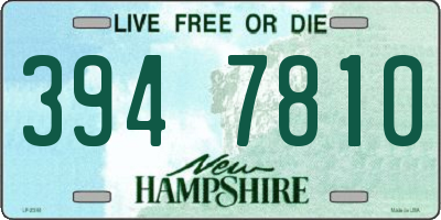NH license plate 3947810