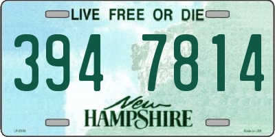 NH license plate 3947814