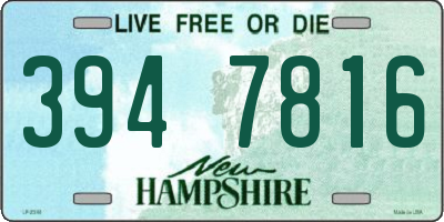 NH license plate 3947816