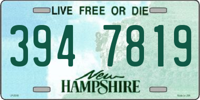 NH license plate 3947819