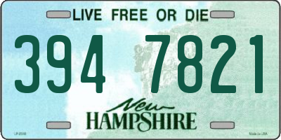 NH license plate 3947821