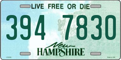 NH license plate 3947830