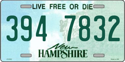 NH license plate 3947832