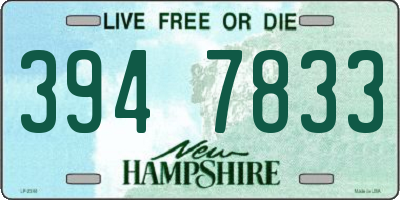 NH license plate 3947833