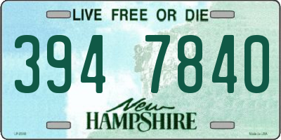 NH license plate 3947840