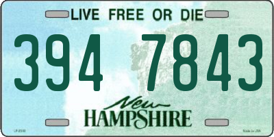 NH license plate 3947843