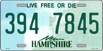 NH license plate 3947845