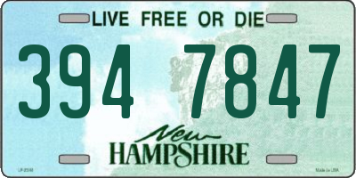 NH license plate 3947847