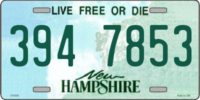 NH license plate 3947853