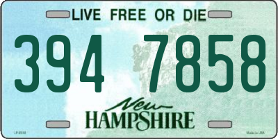 NH license plate 3947858
