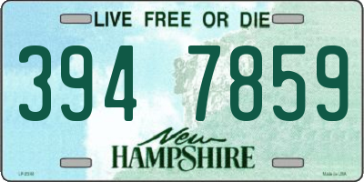 NH license plate 3947859