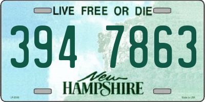 NH license plate 3947863