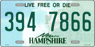 NH license plate 3947866