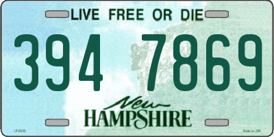 NH license plate 3947869