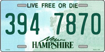 NH license plate 3947870