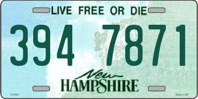 NH license plate 3947871