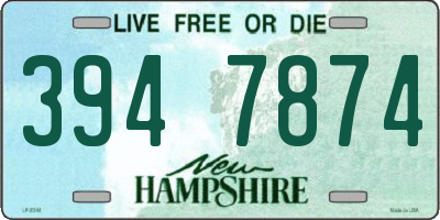 NH license plate 3947874