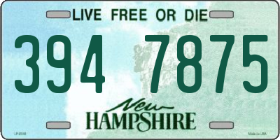 NH license plate 3947875