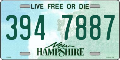 NH license plate 3947887