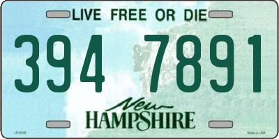 NH license plate 3947891