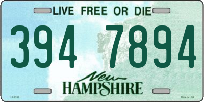 NH license plate 3947894