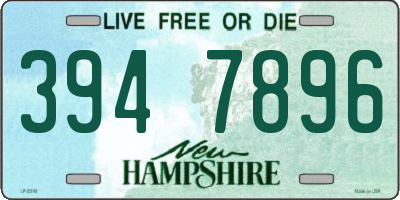 NH license plate 3947896