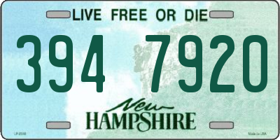 NH license plate 3947920