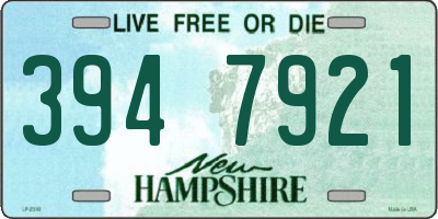 NH license plate 3947921
