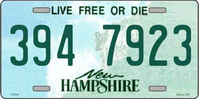 NH license plate 3947923