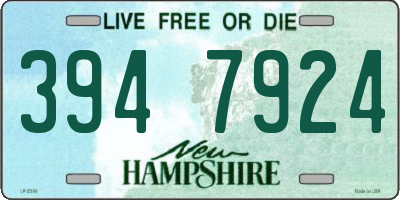 NH license plate 3947924