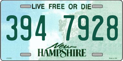 NH license plate 3947928