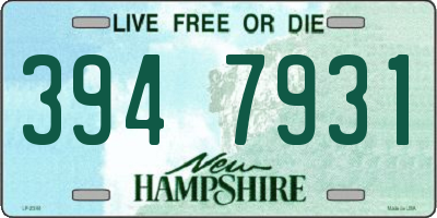 NH license plate 3947931