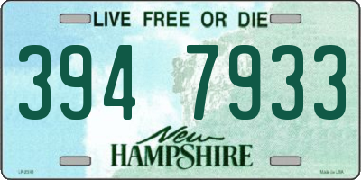 NH license plate 3947933