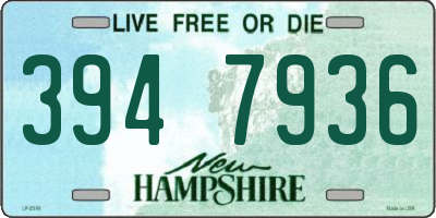 NH license plate 3947936