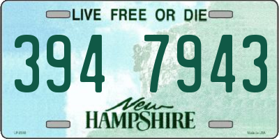 NH license plate 3947943