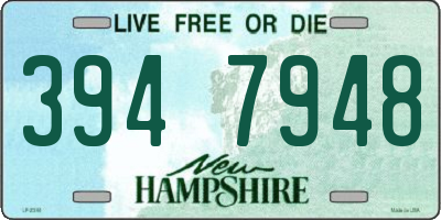 NH license plate 3947948