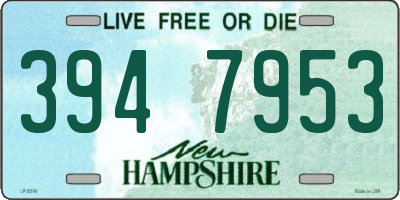 NH license plate 3947953