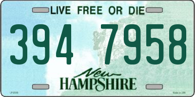 NH license plate 3947958