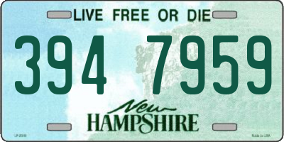 NH license plate 3947959