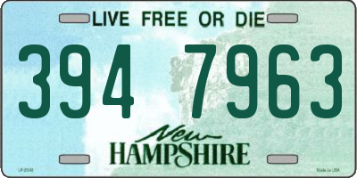 NH license plate 3947963