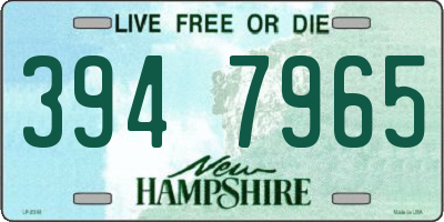 NH license plate 3947965