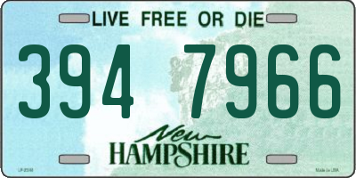 NH license plate 3947966