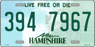 NH license plate 3947967