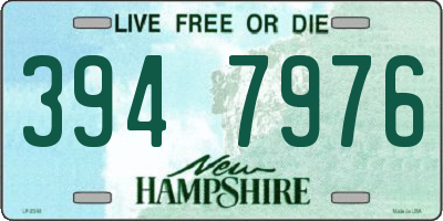 NH license plate 3947976