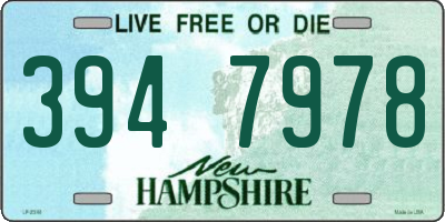 NH license plate 3947978