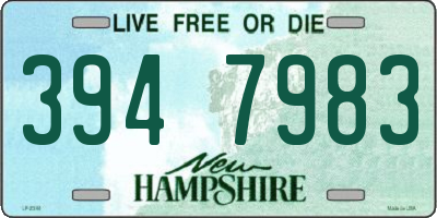 NH license plate 3947983