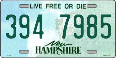 NH license plate 3947985