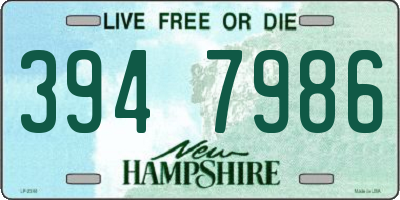 NH license plate 3947986