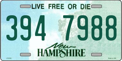 NH license plate 3947988