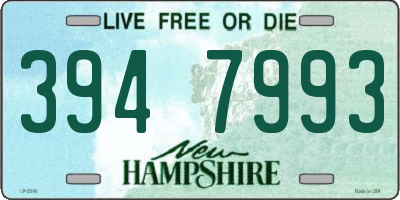 NH license plate 3947993